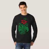 Ornamental Floral Flower Design – Elegant T-shirt (Voorkant volledig)