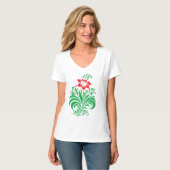 Ornamental Floral Flower Design – Elegant T-shirt (Voorkant volledig)