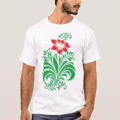 Ornamental Floral Flower Design – Elegant T-shirt (Voorkant)