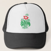 Ornamental Floral Flower Design – Elegant Trucker Pet (Voorkant)