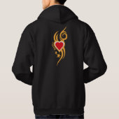 Ornamental Floral Heart Tattoo  Hoodie (Achterkant)