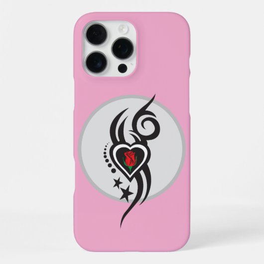 Ornamental Floral Heart Tattoo iPhone Hoesje (Achterkant)