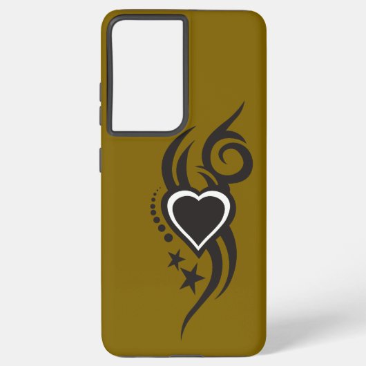 Ornamental Floral Heart Tattoo  Samsung Galaxy Hoesje (Achterkant)