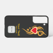 Ornamental Floral Heart Tattoo Samsung Galaxy Hoesje (Achterkant horizontaal)