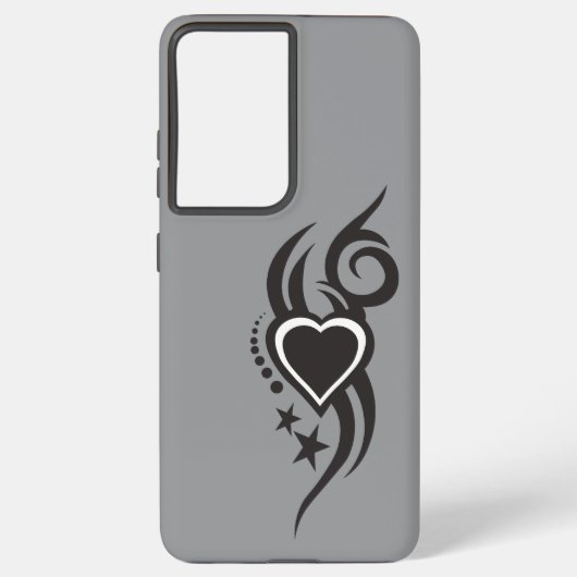 Ornamental Floral Heart Tattoo  Samsung Galaxy Hoesje (Achterkant)