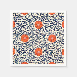 Ornamental Floral Pattern Napkins Servet
