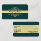 Ornamental - Gold en Donkergroen Visitekaartje (Voorkant / Achterkant)