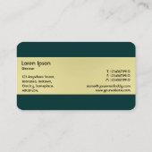 Ornamental - Gold en Donkergroen Visitekaartje (Achterkant)