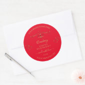  ornamental Gold Hearts Red Product Labels (Envelop)