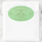 Ornamental Gold Hearts Sage Green Product Labels (Tas)