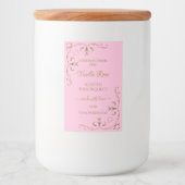 Ornamental Gold Light Baby roze productlabels Voedselcontainer Etiket (Voorkant)