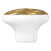 Ornamental gold pattern keramische knop (Zijkant)