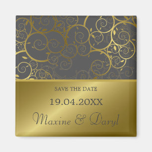Ornamental Golden Spiral von Save the Date Magnet