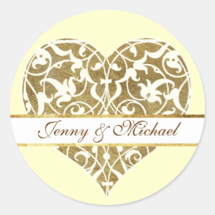 Ornamental Heart Ronde Sticker