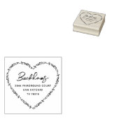 Ornamental Heart Wedding Retouradres Rubberstempel (Gestempeld)