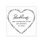 Ornamental Heart Wedding Retouradres Rubberstempel (Afrduk)