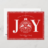 Ornamental Joy | Eenmalige kerstfoto Briefkaart (Voorkant / Achterkant)