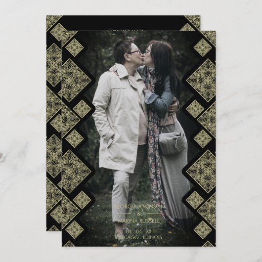 Ornamental lace Effect Photo Wedding (Voorkant / Achterkant)