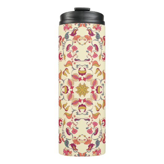 Ornamental Lace Pattern, circle background with ma Thermosbeker (Voorkant)