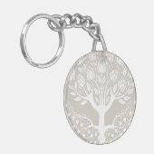 Ornamental Magnolia Tree by Aubrey Beardsley Sleutelhanger (Voorkant Links)
