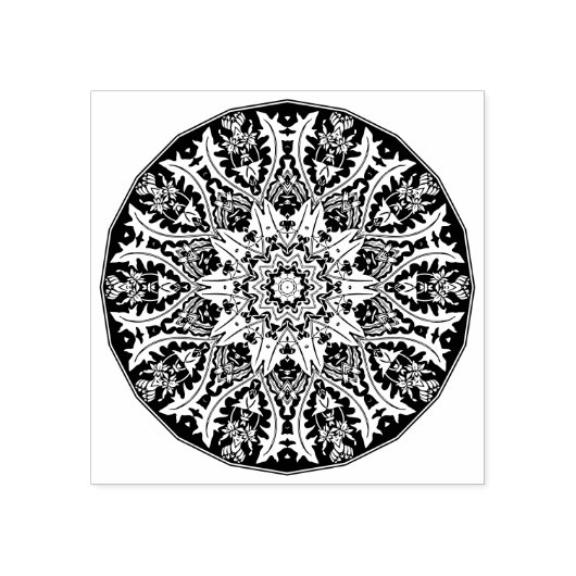 Ornamental Mandala Rubberstempel (Afrduk)