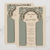  ornamental Mucha geïnspireerd huwelijk Kaart (Voorkant / Achterkant)