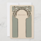  ornamental Mucha geïnspireerd huwelijk Kaart (Achterkant)