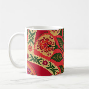 Ornamental Oriental style seamless flor Koffiemok