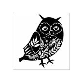 Ornamental Owl Wooden Rubber Art Stempel (Afrduk)