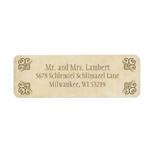  ornamental Parchment Etiket