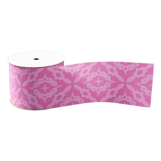 Ornamental Pink Damask Breast Cancer Awareness Grosgrain Lint (Spoel)