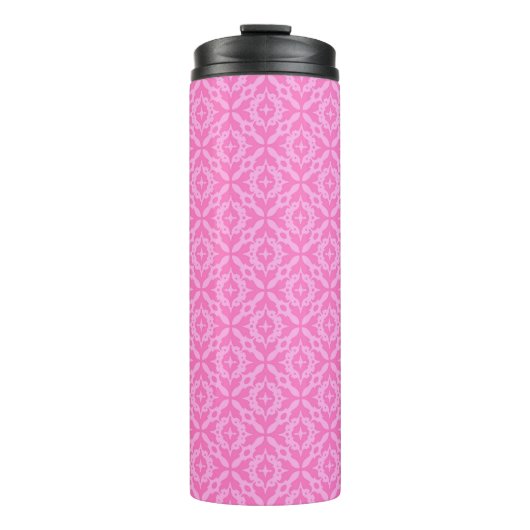 Ornamental Pink Damask Breast Cancer Awareness Thermosbeker (Voorkant)
