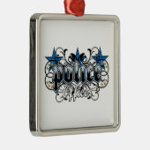 Ornamental Police Officer Metalen Ornament (Rechts)