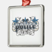 Ornamental Police Officer Metalen Ornament (Links)