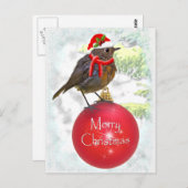 Ornamental Robin Briefkaart (Voorkant / Achterkant)
