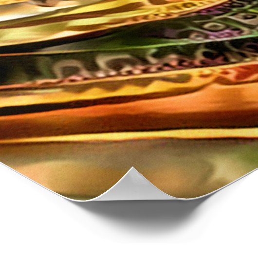 Ornamental Saxophon Poster (Hoek)