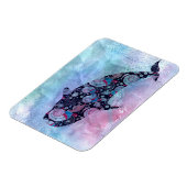 Ornamental Silhouette Whale Magneet (Linkerzijde)