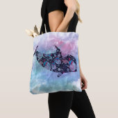 Ornamental Silhouette Whale Tote Bag (Dichtbij)