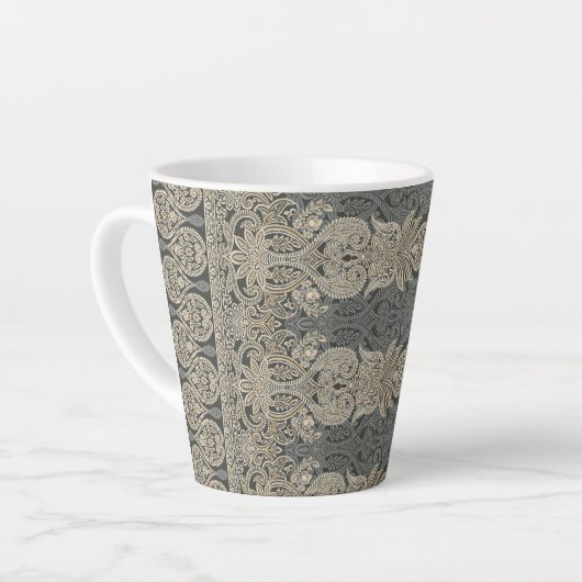 Ornamental Traditional Paisley design Latte Mok (Linkerhoek)
