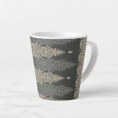 Ornamental Traditional Paisley design Latte Mok (Rechterhoek)