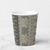 Ornamental Traditional Paisley design Papieren Bekers (Links)