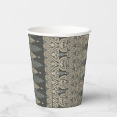 Ornamental Traditional Paisley design Papieren Bekers (Rechts)