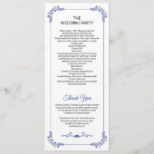 Ornamental Wedding Ceremony Program Template Programmakaart (Achterkant)