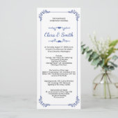 Ornamental Wedding Ceremony Program Template Programmakaart (Staand voorkant)