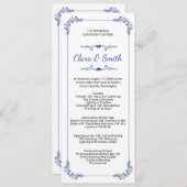 Ornamental Wedding Ceremony Program Template Programmakaart (Voorkant / Achterkant)