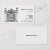 Ornamental Wete Iron Metal Gate Architecture Visitekaartje (Voorkant / Achterkant)