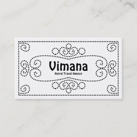 Ornamental - Zwart op wit Visitekaartje (Voorkant)