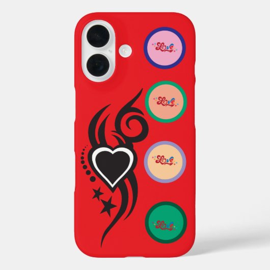 Ornamentale Bloemhart Tattoo Case-Mate iPhone Case (Achterkant)