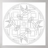 OrnaMENTALs #0021 Hummingbird Kleur Uw Eigen Poster (Voorkant)