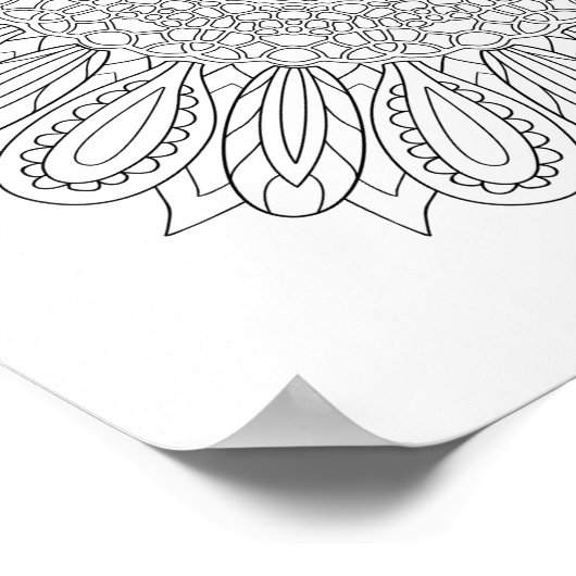 OrnaMENTALs #0025 Zonnebloem Kleur Uw Eigen Poster (Hoek)